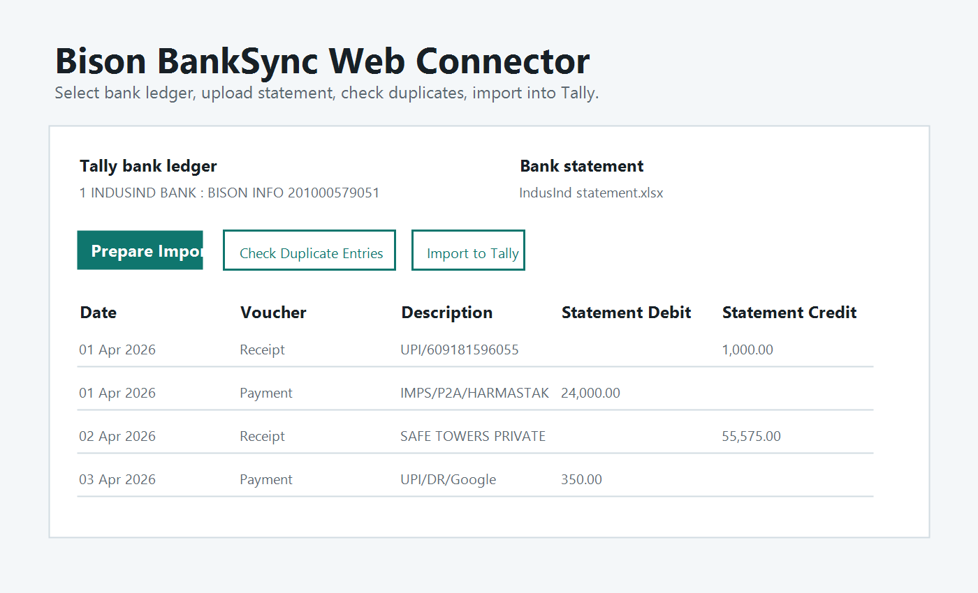 Web connector converter screen